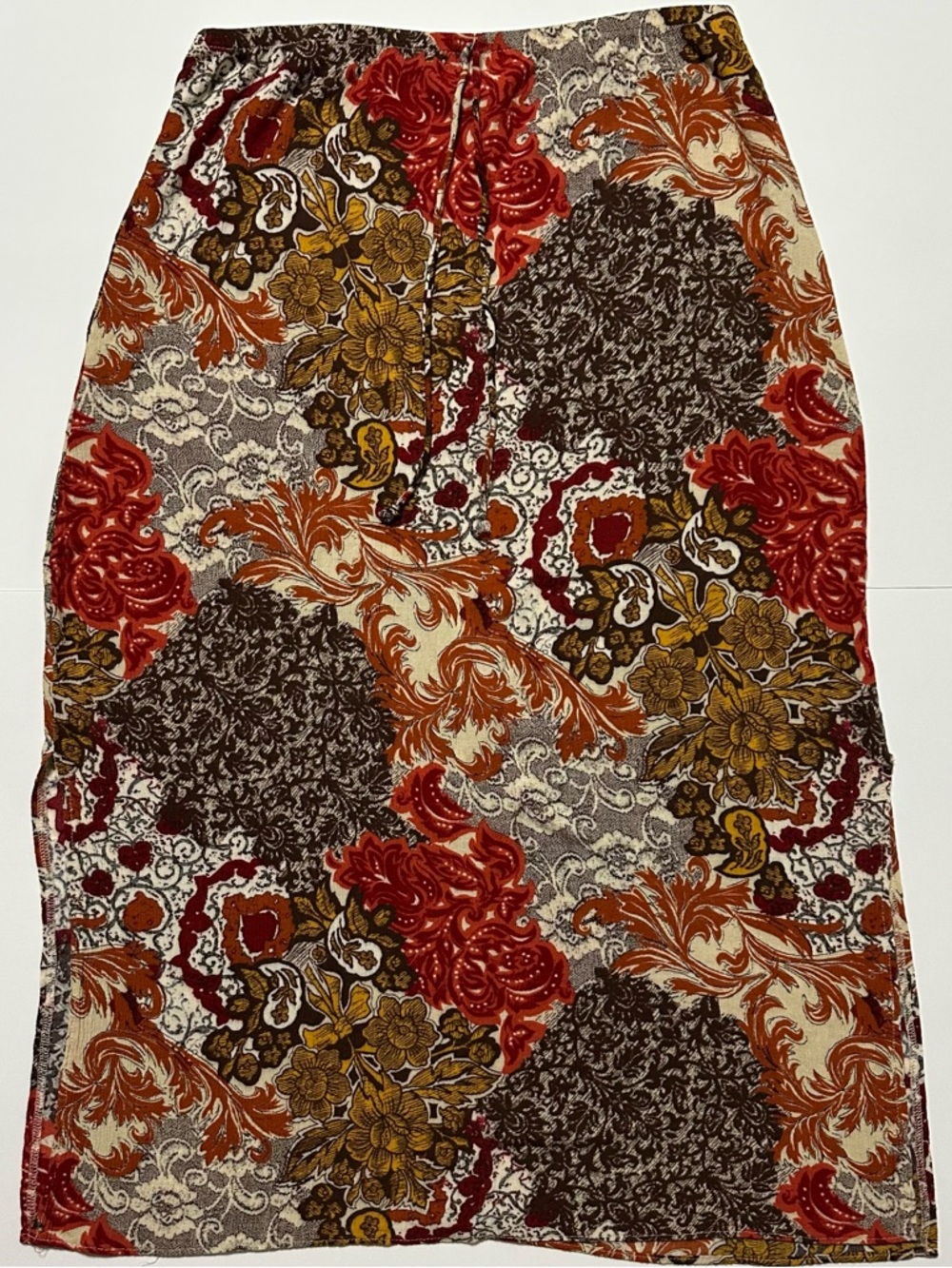 Kathy Lee Boho Floral Maxi Skirt Vintage 90’s Collection Size L